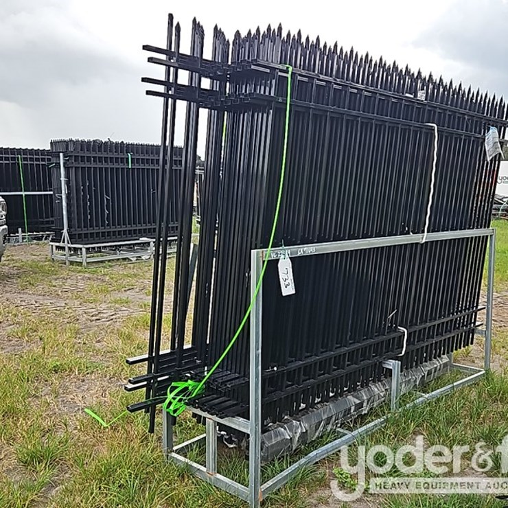 Unused 7x10 Steel Fence Panels w/Posts (15 of)