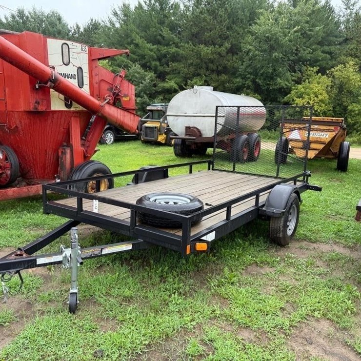 6'x12' Single Axle Drop Gate Trailer