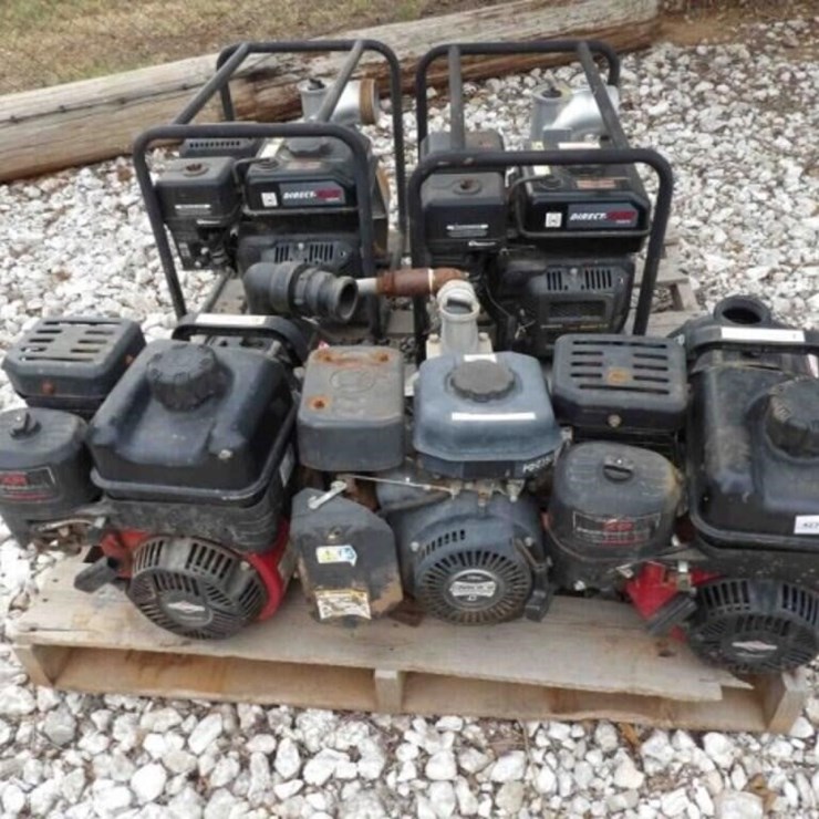 5 - Trash Pumps, 2 W/ Cages