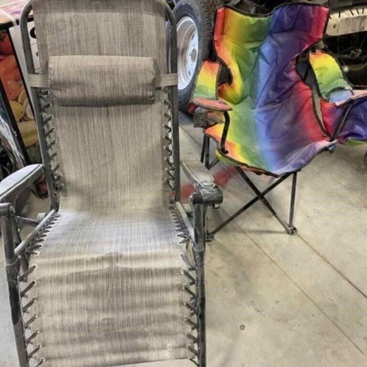 Two lawn chairs