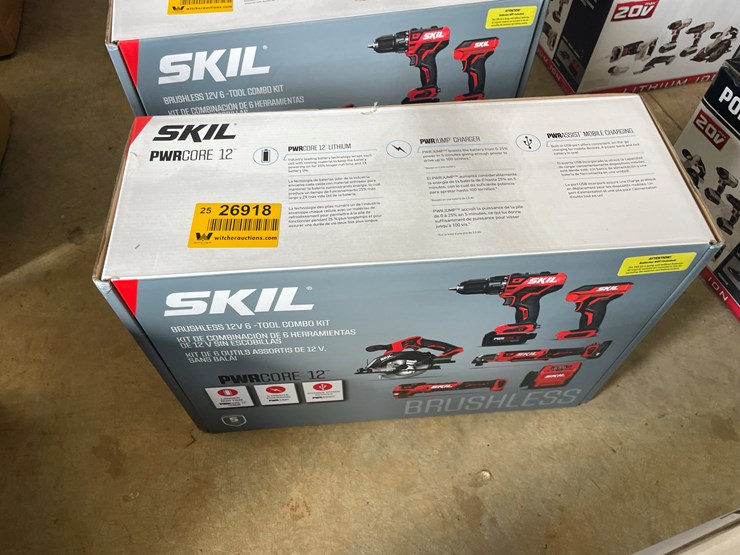 #76-•-#26918-•-unused-skil-12v-6-tool-combo-kit-image-1
