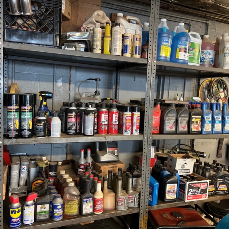 Large Group of Engine Oils and Fluids