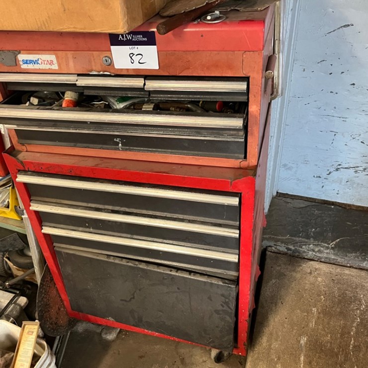 ServiStar 2pc Rolling Tool Chest w/ Contents
