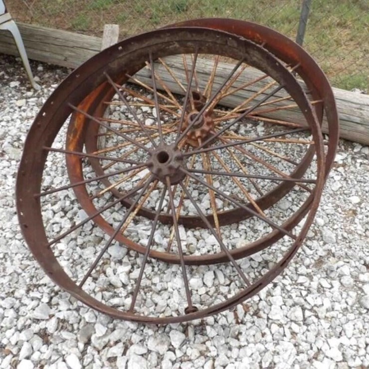 3 - Antique Steel Wheels - 44"