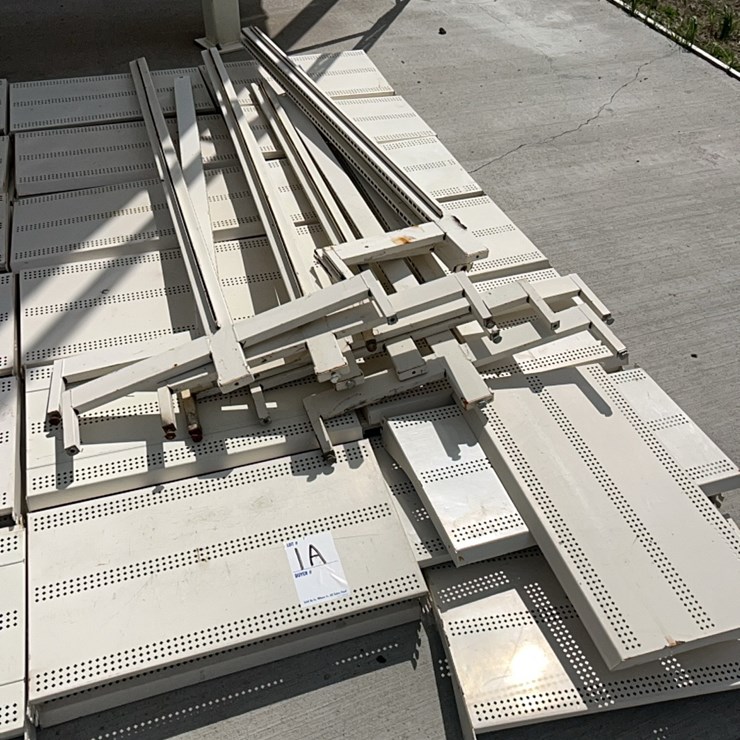 Commercial grade shelving, shelves are piled two deep. ￼ Everything￼ picture goes with it.