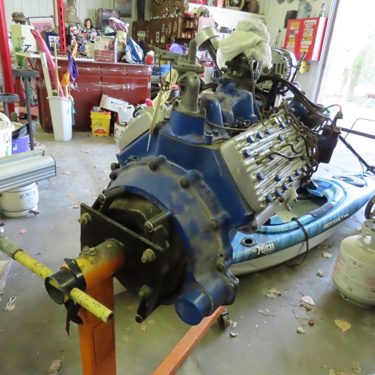 Ford Flathead Motor on Stand