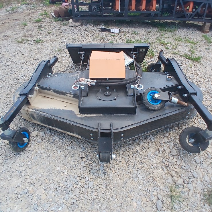 #19696 • Wolverine 3-Blade Mower Skid Steer Attachment [damaged]
