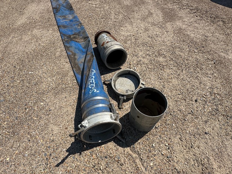#23047-•-aprox-95-feet,-8-inch-blue-discharge-hoses-with-water-fittings-image-2