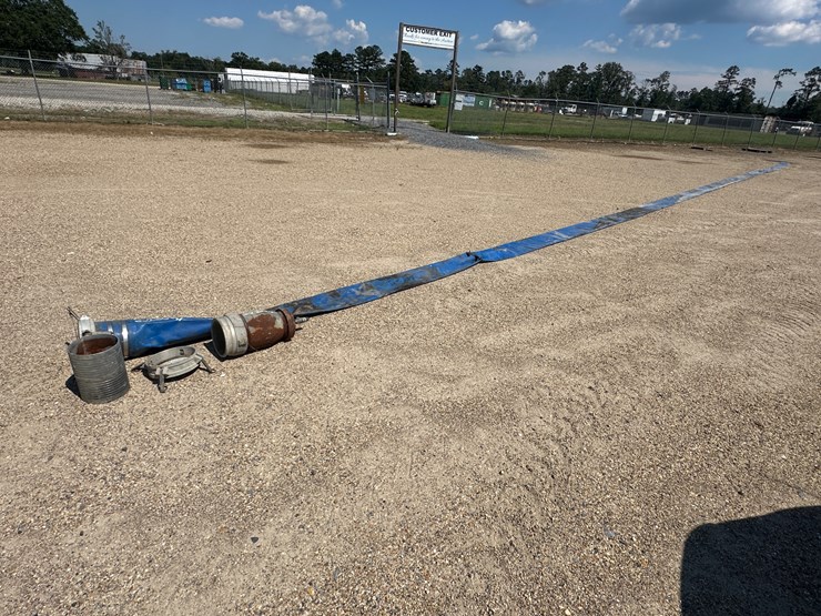 #23047-•-aprox-95-feet,-8-inch-blue-discharge-hoses-with-water-fittings-image-1