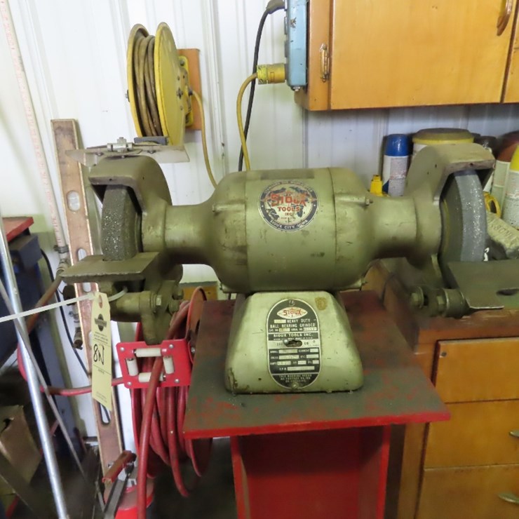 Sioux Grinding Wheel on Stand