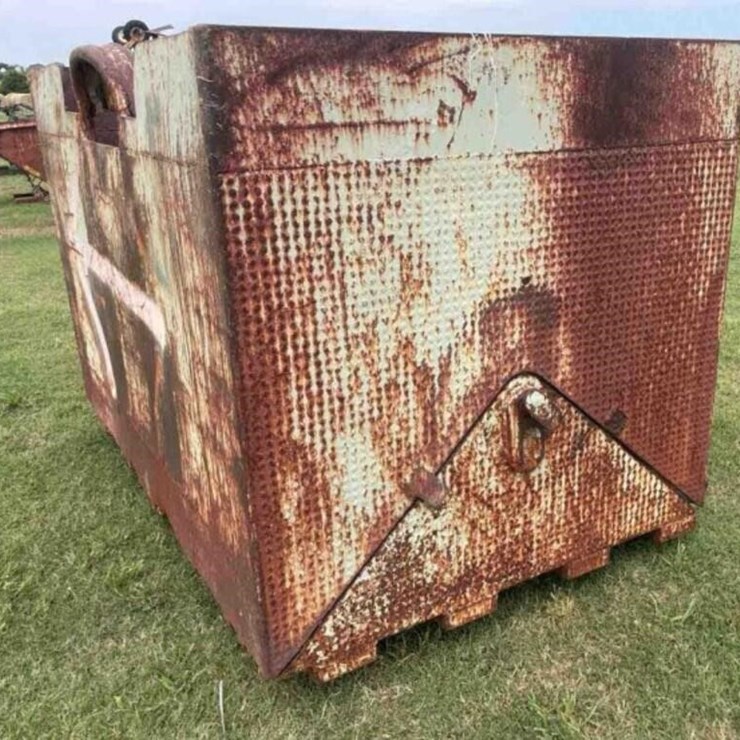 Iron bin, 54”x85”x 54” tall