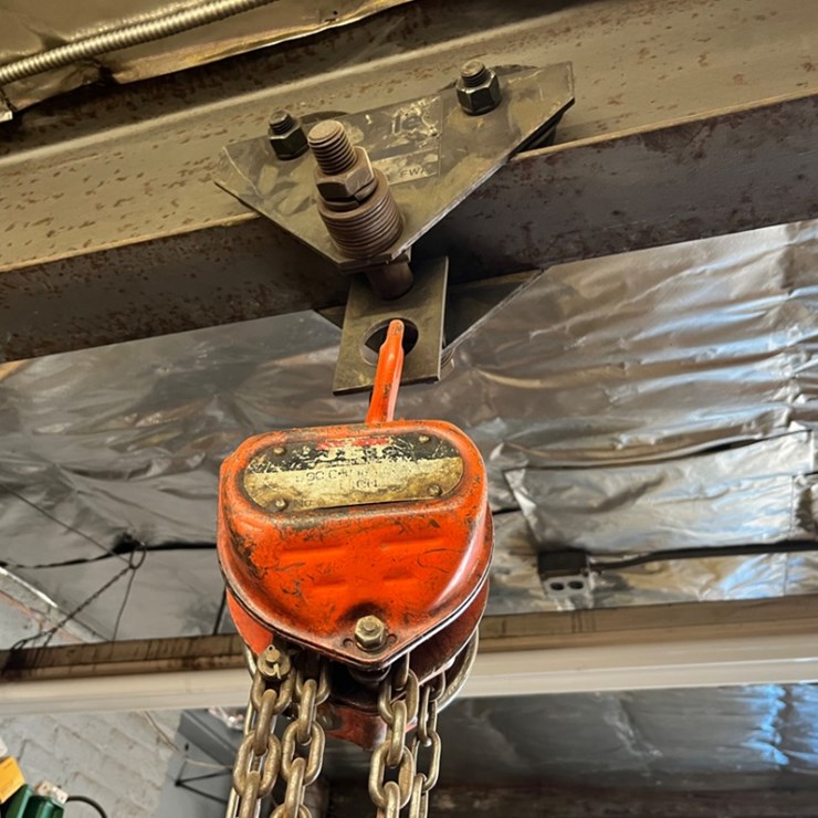 Jet L-90 1-Ton Chain Hoist w/ Beam Trolley