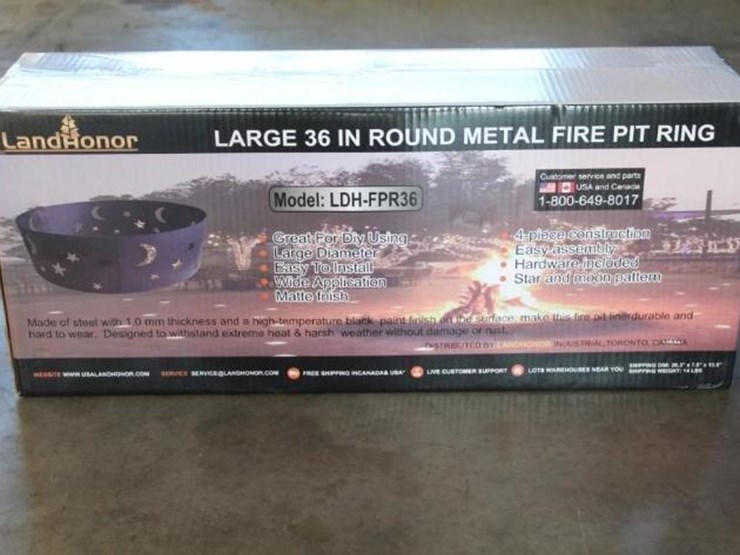 #4077-•-unused-2024-landhonor-round-metal-fire-pit-ring-image-1