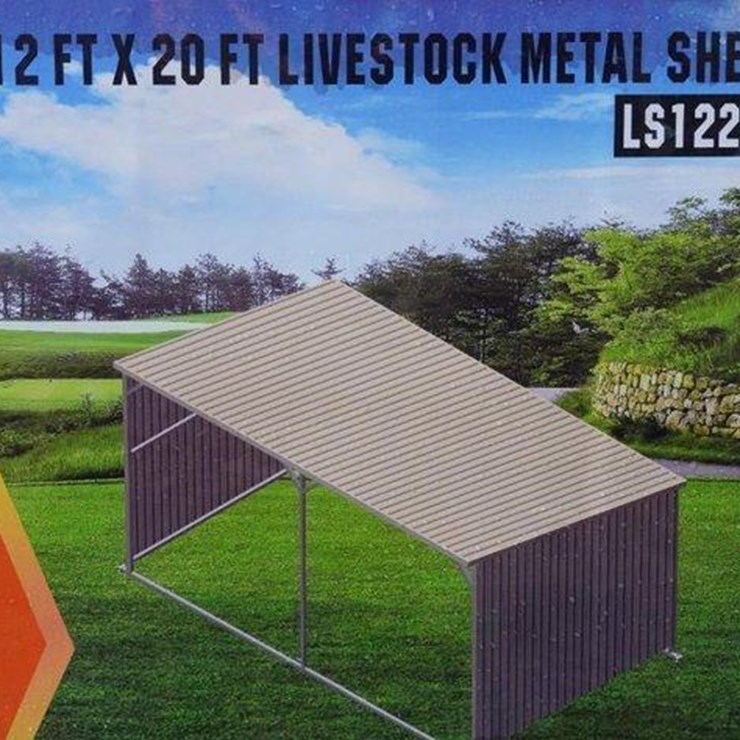 #4126 • New 12' x 20' Livestock Metal Shed