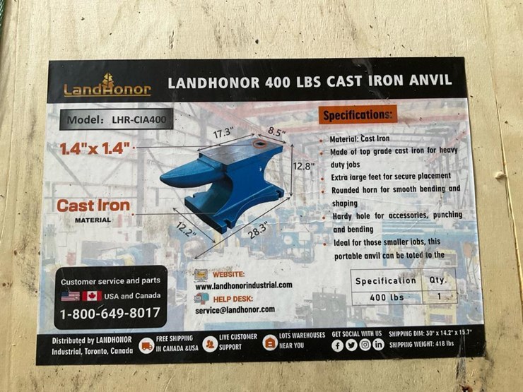 #4051-•-unused-2024-landhonor-cast-iron-anvil-image-1