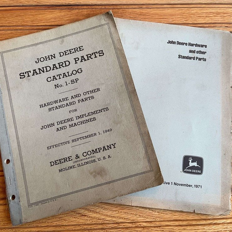 (2) John Deere Hardware + Standard Parts Catalogs