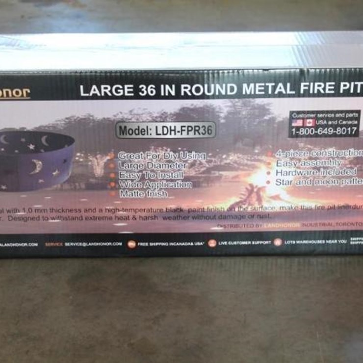 #4080 • Unused 2024 Landhonor Round Metal Fire Pit Ring