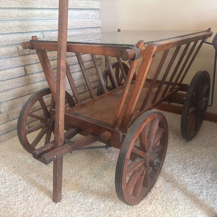 Goat Cart Converted to Side Table