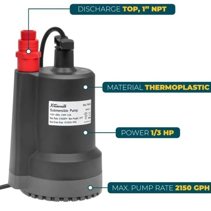 1/3HP Submersible Utility Pump