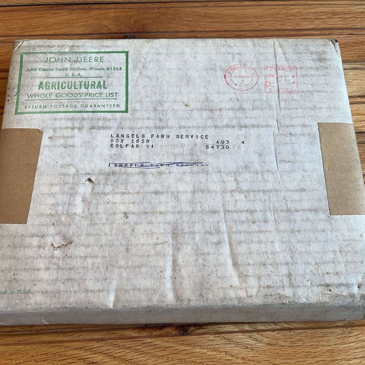 1969 John Deere Agricultural Whole Goods Price List