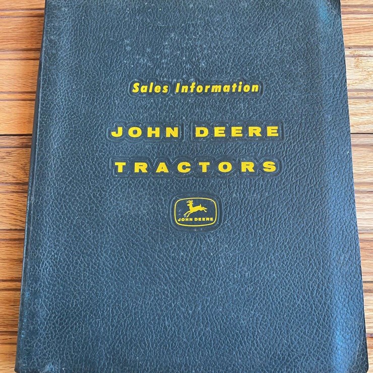 1962 John Deere Tractor Sales Information Binder