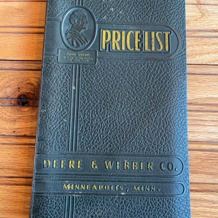 1950 Deere & Webber Co. Price List