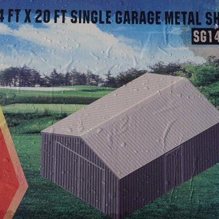 #4112 • New 14' x 20' Single Garage Metal Shed