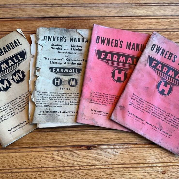 (4) IHC Farmall Tractor Manuals