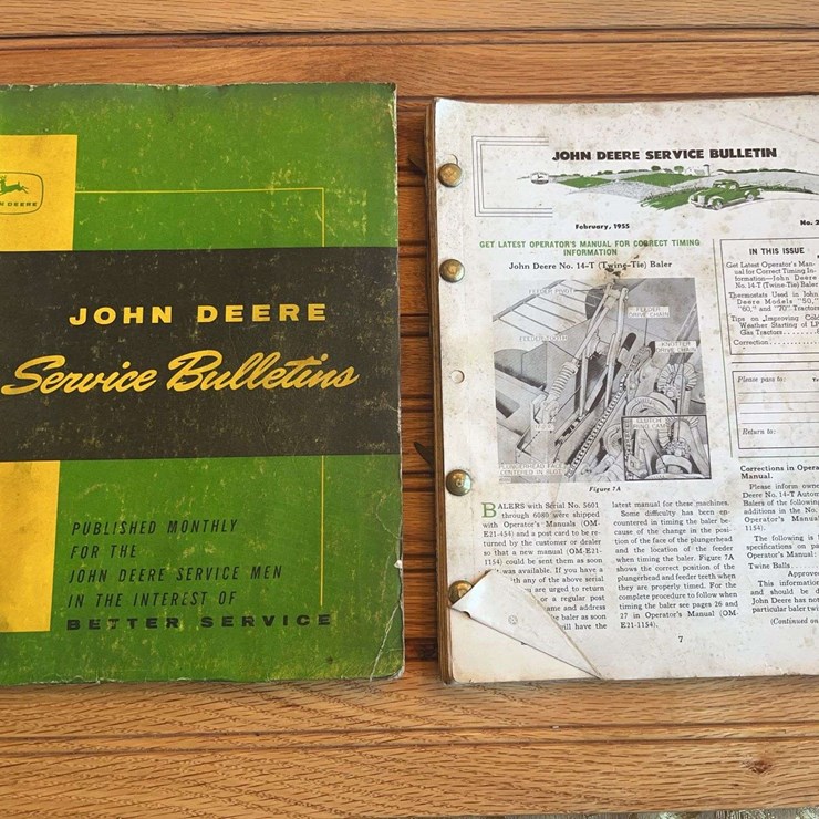 (2) John Deere Service Bulletins