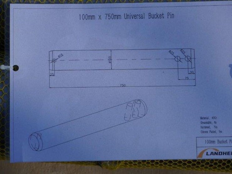#4067-•-unused-2024-landhero-100mm-universal-bucket-pin-image-2