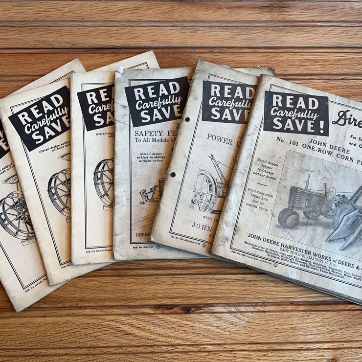 (6) John Deere Manuals