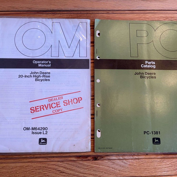 (2) John Deere Bicycle Manuals