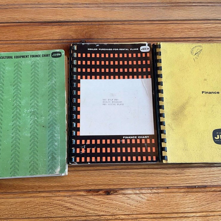 (3) John Deere Finance Chart Booklets