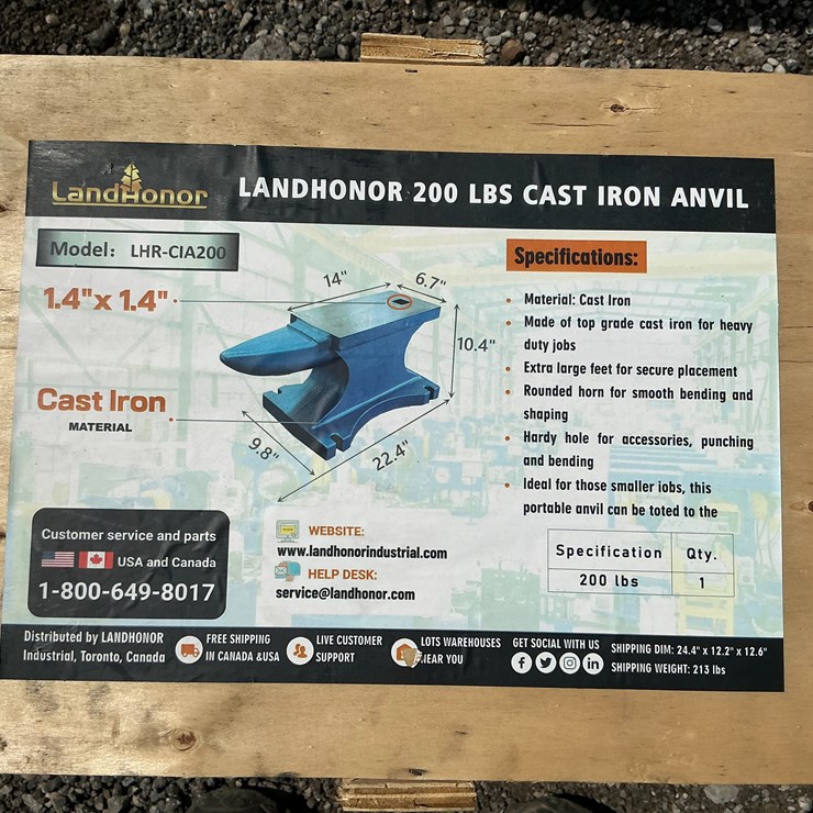 #4053 • Unused 2024 Landhonor Cast Iron Anvil