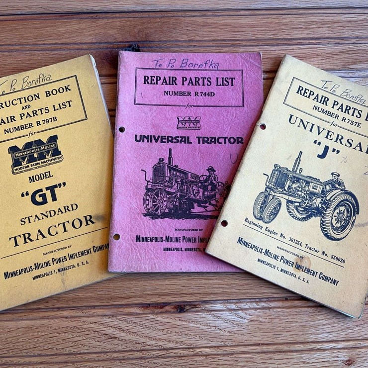 (3) Minneapolis Moline Tractor Manuals