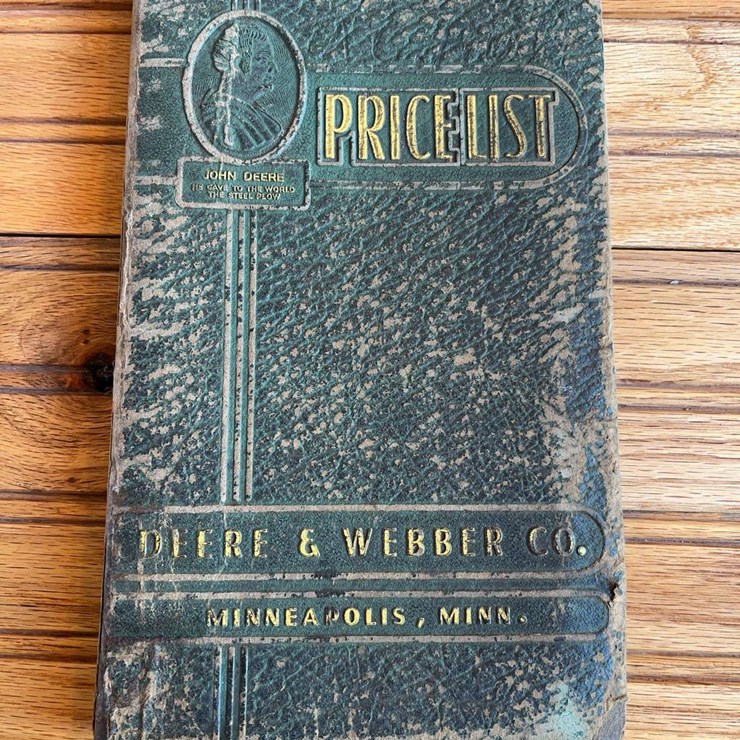 1950 Deere & Webber Co. Price List