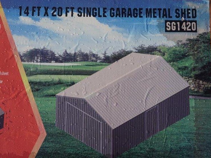 #4111-•-new-14'-x-20'-single-garage-metal-shed-image-1