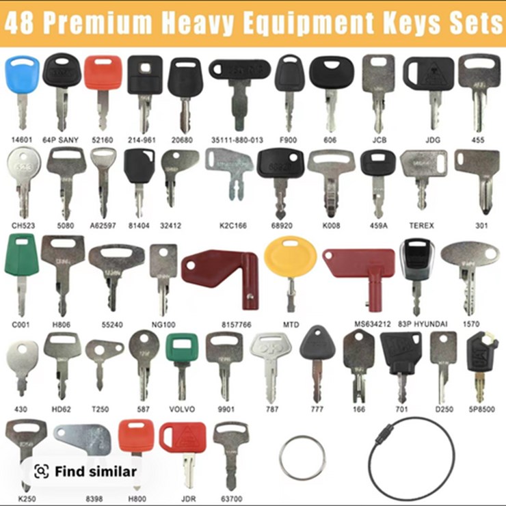 48 PIECE HEAVYEQUIPMENT KEY SETS