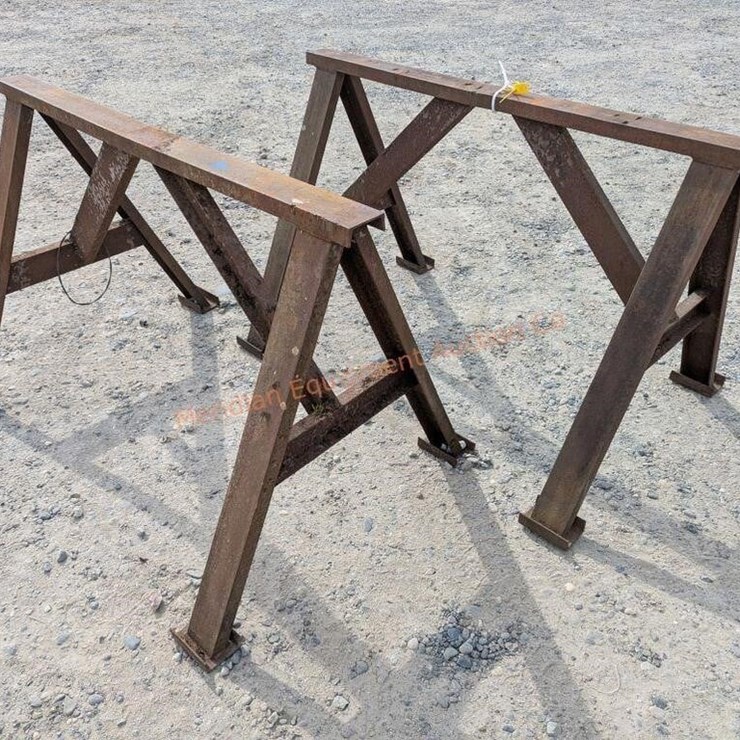 2- Heavy Duty Steel Saw Horses