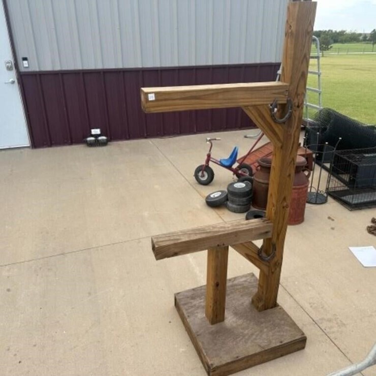 Wooden Double Saddle Rack