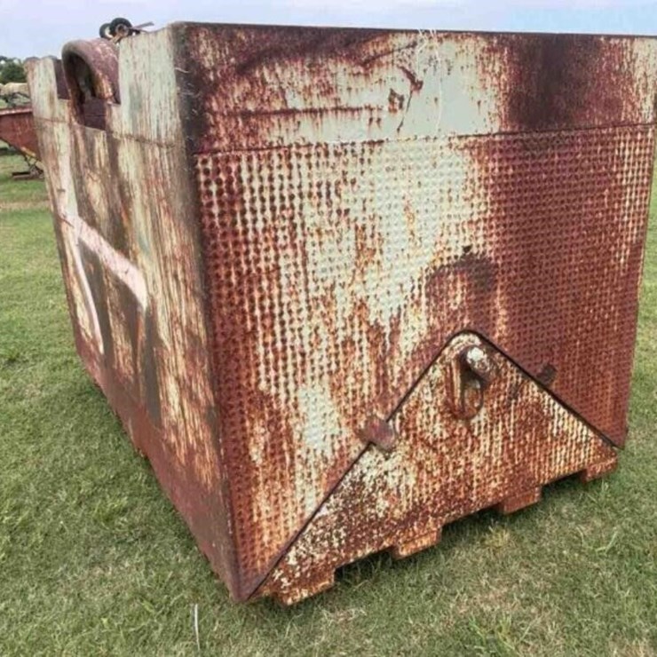 Iron bin, 54”x85”x 54” tall