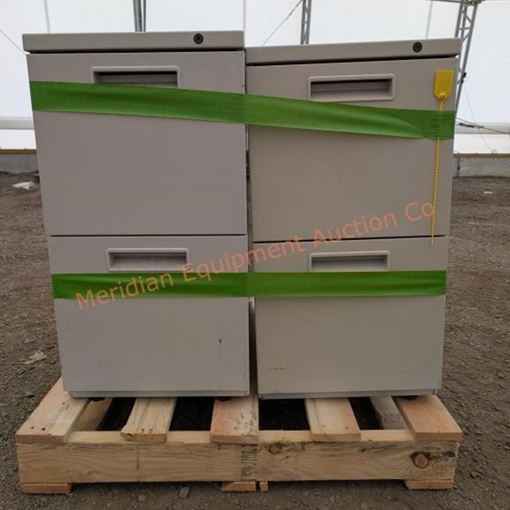 2- Metal File Cabinets ~14"x24"