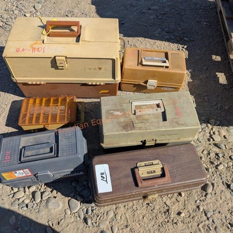 6- Fishing Tackle Boxes w/ Gear