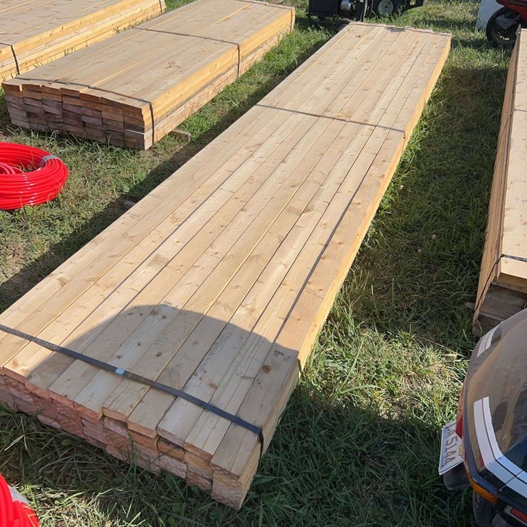 55 boards of 2"x4"x16' #2 white wood lumber, (Bidding is by the board, not the stack)