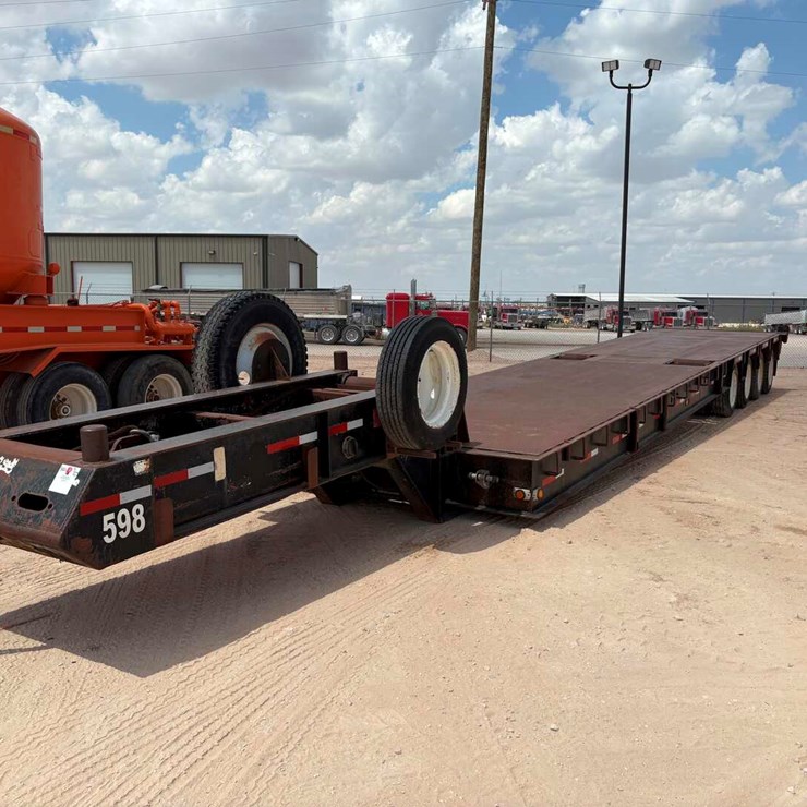 2008 NEVI 43’ X 8’, ,LOWBOY TRAILER, 4 AXLES W/ROLLING TAIL BOARD