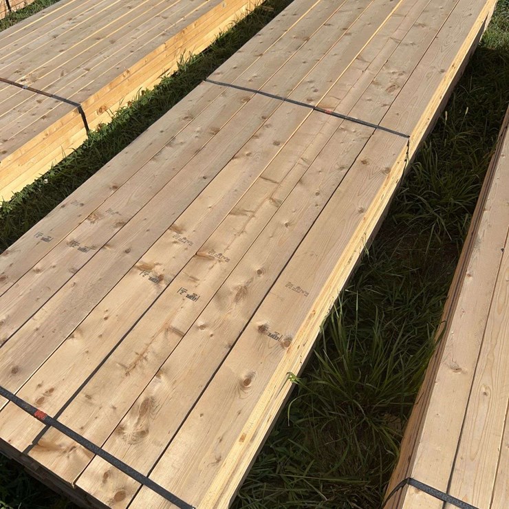 63 boards of 2"x6"x12' #2 white wood lumber, (Bidding is by the board, not the stack)