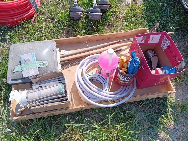 long-handle-tools,-caster,-planter-brackets,-15"x15"-vent-cover,-camping-hose,-stakes,-misc.-image-1