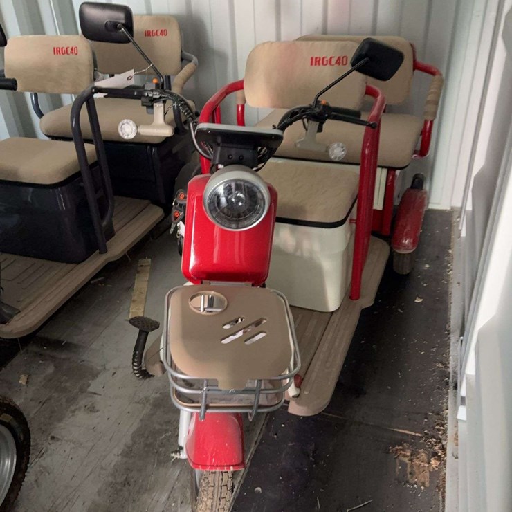 New 2025 IRC40 high end electric mini golf cart, red in color, runs
