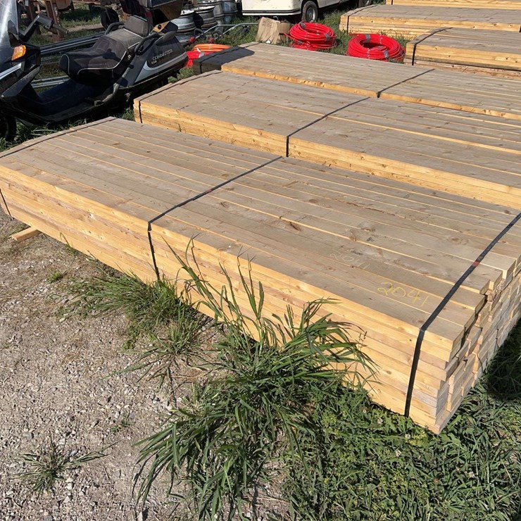 110 boards of 2"x4"x10' #2 white wood lumber, (Bidding is by the board, not the stack)