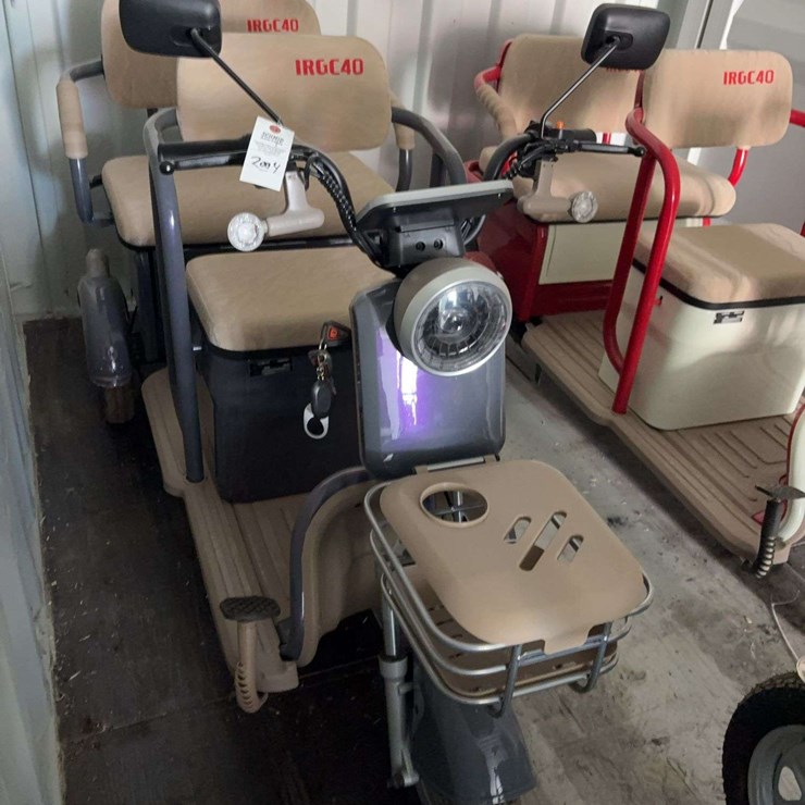 New 2025 IRC40 high end electric mini golf cart, purple in color, runs